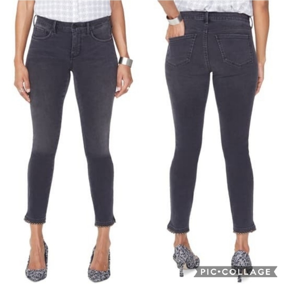 NYDJ Skinny Ankle Jeans with Ball Trim